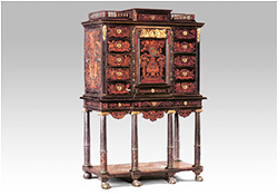 Pierre Gole - Marquetry cabinet on stand
